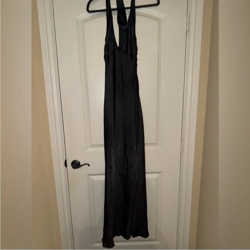 Free People Ella Dress size 2‎ dark Gray silver Halter Dress - Picture 6 of 15